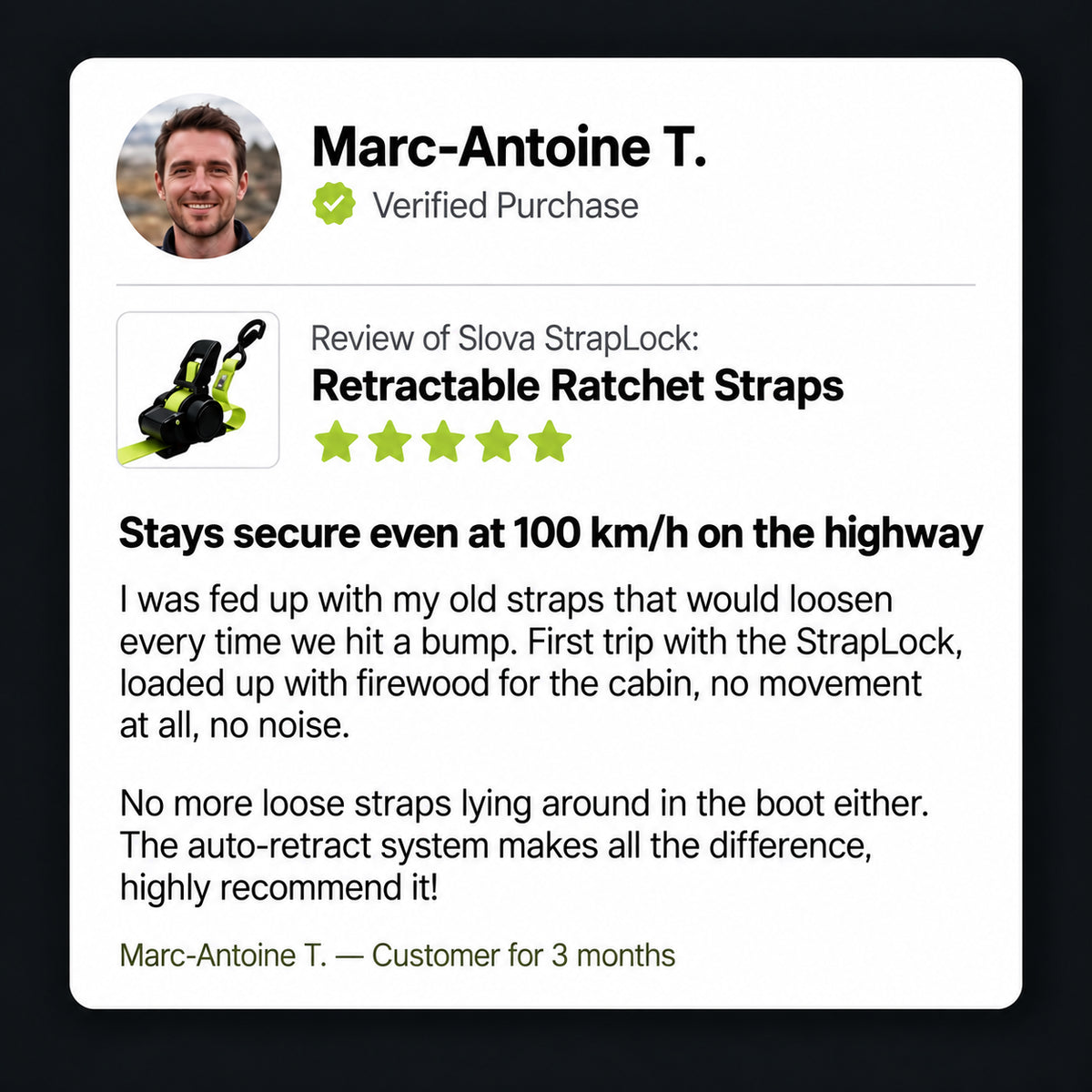 Retractable Ratchet Straps