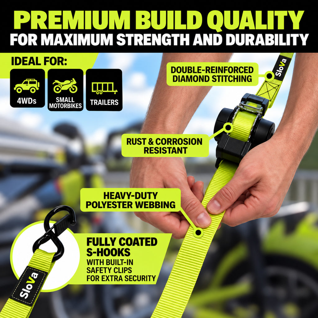 Retractable Ratchet Straps