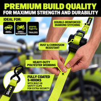 Retractable Ratchet Straps